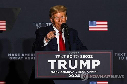 도널드 트럼프 전 대통령의 유세 모습 [EPA=연합뉴스]